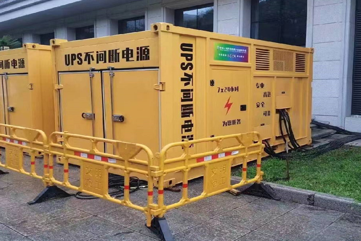 兰州发电机租赁施工现场