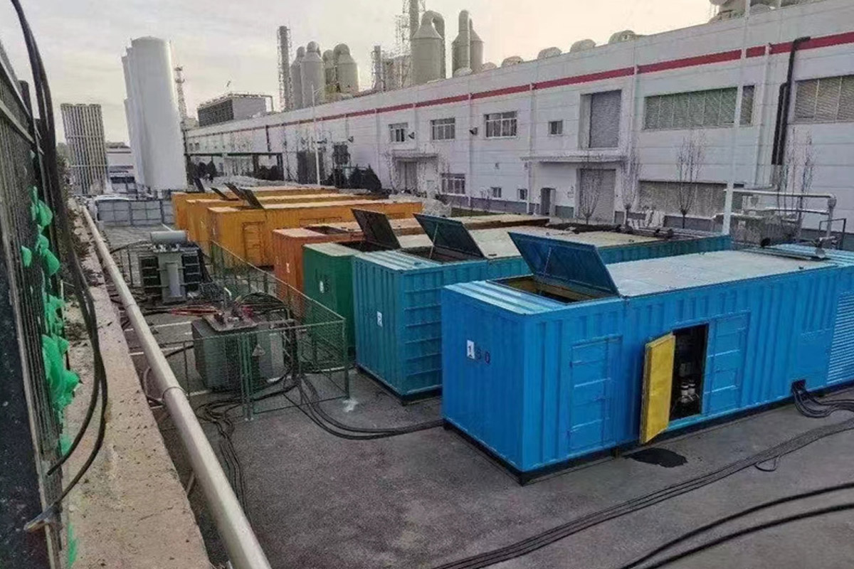 兰州发电机租赁施工现场